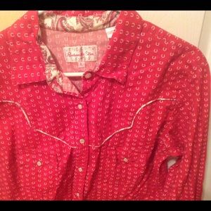 Red western shirt